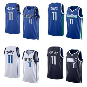 Kyrie Irving # 11 camiseta de baloncesto S-XXL temporada 2023-24 blanco azul verde hombres mujeres niños camisetas de la ciudad