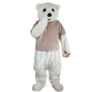 New Adult Characte Polar Bear Mascot Costume Halloween Christmas Dress Full Body Props Costume da mascotte