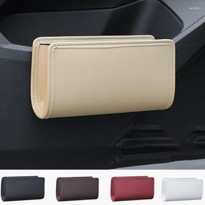 Interior Accessories PU Leather Car Trash Bin Automotive Garbage Can Dust Case Storage Box Multifunctional Organizer Accsesories