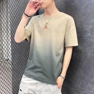 Raincoats 2022 Hot Sale Men Tshirt Casual Loose Half Sleeve Men Tshirt Cotton Contrast Color Letter Printed Men Summer Tshirt