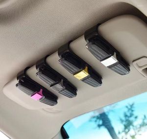 Accessori interni Car Multi Function Glasses Clip Auto Sun Visor Holder Occhiali da sole Ticket Pen Case