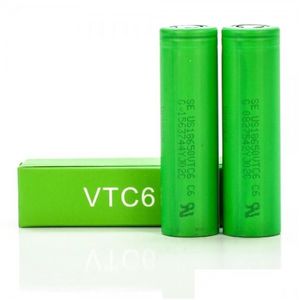 Piller Yüksek kaliteli VTC6 IMR Pil Yeşil Kutu 3000mAH 30A 3.7V DROAK ŞARTLI LITHIUM MOD IN DRAP TESLİMİ Elektron DH0HS