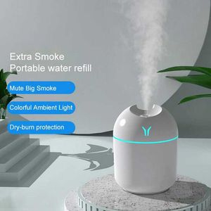 Hemerileştiriciler USB Mini Hava Nemlendiricisi Aroma Esansiyel Yağı Difüzör Ev Araba Ultrasonik Sessiz Mist Mist Maker Difüzör LED Renk Lambası