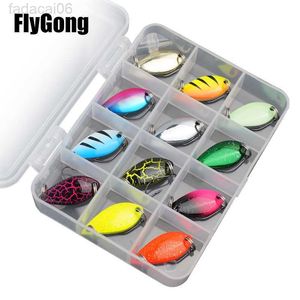 Baits Lures 12 teile/los Mini Metall Löffel Kit 2,5g/3,5g/5g Spoonbait Kit Köder Hecht Forellen köder Bass Karpfen Tackle Angeln Waren für Angeln HKD230710