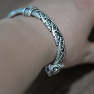 Armreif LANGHONG 1 Stück Wikinger-Armband und Wolfskopf für Männer und Frauen, Talisman-Schmuck 230710