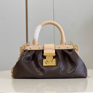 Designer-Umhängetasche, luxuriöse Cloud-Handtaschen, Tragetaschen, Kette, Monogramme, Tasche, Kupplungsklappe, Damen-Verschluss-Geldbörse, alte Blume, schlichte Knödeltasche