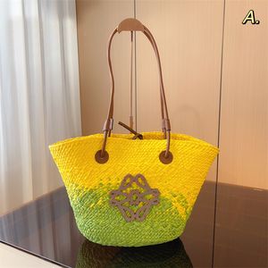 Moda Tote Bag Tecido à Mão Lafite Grass Brand Brand Designer Bags Para Mulheres Bolsa de Praia de Verão Bolsa Totebag de Luxo