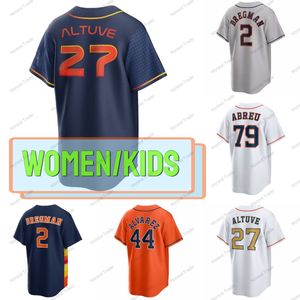 Damen Kinder Alex Bregman Baseballtrikot Gold Collection City Jose Altuve Yordan Alvarez Gurriel Verlander Nolan Ryan Yordan Alvarez Craig Biggio Bagwell Diaz Jugend