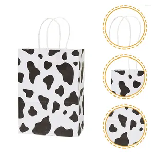 Confezioni regalo Cow Bag Goodie Bags Forniture per feste di compleanno in fattoria Bomboniere Decorazioni con manici di carta