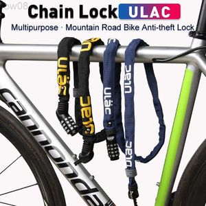 バイクロック ULAC 1 メートル/1.2 メートルバイクロック抗 Tht スチールチェーンキャブロック 4 桁のパスワード Portab スクーター E-バイクセキュリティロック Bicyc 南京錠 HKD230710