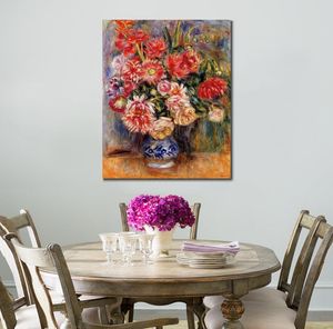 Still Life Canvas Art Roses Buket Buket Pierre Auguste Renoir Resimler El Yapımı Modern Sanat Ev Dekoru