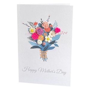 Other Event Party Supplies Holiday Cards Paper Greeting With Hand Crafted 3D Flowers Comfortable Touch Note Card Enough Blank For Anniversary 230707