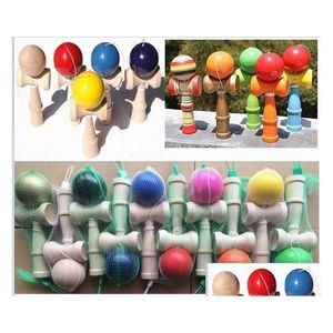 Kendama 18 colori disponibili 19 cm giocattolo giapponese tradizionale gioco con la palla in legno regali educativi 200 pezzi consegna a goccia giocattoli novità bavaglio Dhn1P