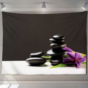 Tapestries Wall Tapestry Zen Garden Massage and Water Lily Lotus Bamboo Aestheticism for Living Room Bedroom Decoration Women Gifts