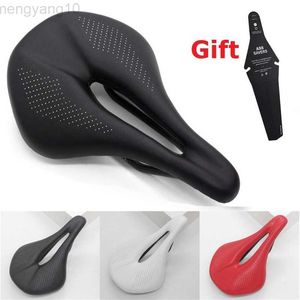 Bike Sadles 2022 New No Full Carbon Sadel MTB/Road Bike Saddle Seat Super Light Leather Carbon Kuddar 150g HKD230710