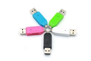 Aluminum alloy reader TF card metal shell USB head with flashing light reader mobile phone memory card