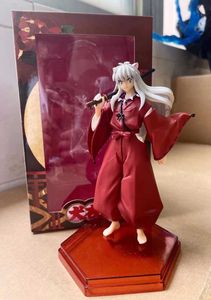 Action Toy Figures 18CM Anime Figure Puppy Monster Silver Long Hair Red Suit Model Dolls Toy Gift Collect Boxed Ornaments Material