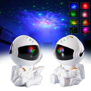 Novelty Items Astronaut Nebula Projector Star light Galaxy Water Wave LED Multicolour Light led Night kids gift 230710