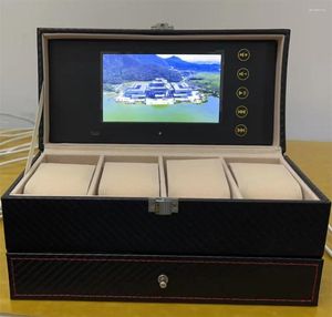 Confezioni regalo Gioielli personali Guarda video Display LCD Scatola di presentazione con giocatore Nave veloce Schermo da 5 pollici per uomo Donna
