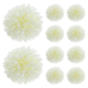 Decorative Flowers 50 Pcs Bouquet Outdoor Decoration Party Artificial Fake Vase Wedding Supplies Chrysanthemum Plastic Bride