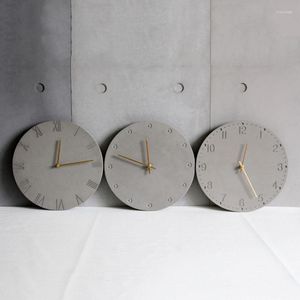 Выпечка плесени настенные часы силиконовые формы DIY бетонное круглое блюдо индивидуальное лоток