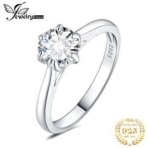 JewelryPalace Moissanite D Color 0.5ct 1ct 1.5ct 2ct Round Cut S925 Sterling Silver Solitaire Wedding Engagement Ring for Women