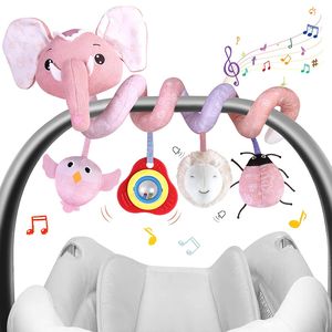 Sonagli Mobiles Seggiolino auto Giocattoli Neonati nati Passeggino Giocattoli Culla Sonagli Apprendimento Appeso Sviluppo sensoriale Giocattoli a spirale per bambini 0-12 mesi 230707