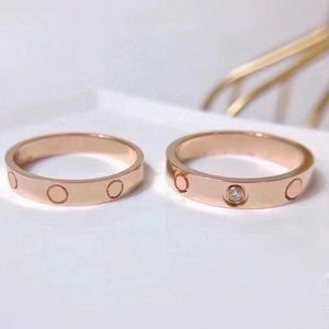 Hög version Samma 18K roséguld ring i disken kärlek till manliga och kvinnliga par utan blekande bröllopsdiamantpar au750 Alla hjärtans dag YKSZ