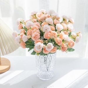 Flores decorativas pequenos cravos cravos artificiais atacado casamento buquê decoração de casa adereços para arranjos florais faça você mesmo