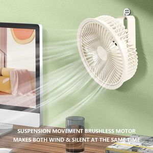 Ventilatori elettrici Ventilatore da soffitto 1200mAh Ventilatore elettrico wireless pieghevole Velocità USB ricaricabile Ventilatore montato a parete Multi portatile per ufficio/casa/dormitorio