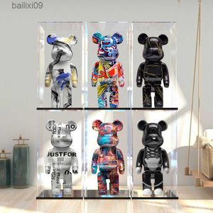 Decorative Objects Graffiti Violent Figurines Bearbrick Miniatures Bear Doll Statue And Sculpture Living Room Bedroom Bookcase Home Decoration T230710