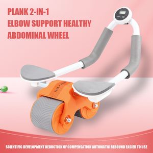 Sit Up Benches Automatic Rebound Roller Wheel Exercise with Elbow Support Fitness Equipment for Strengthening Core Muscles 230707