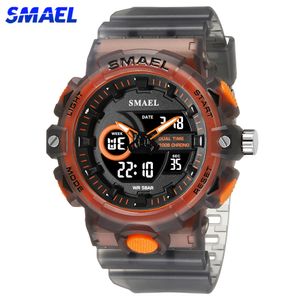 Smael Fashion Sport Sport Watches for Men Army Army Army Двойной демонстрации кварцевые наручные часы привел электронные часы мужские секунды