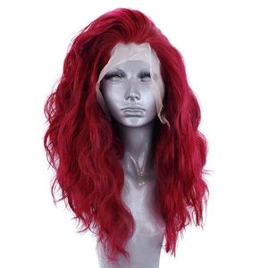Кружевные парики NXY для женщин Синтетическое кружево переднее парики натуральные волновые парики натуральные волосы для волос -парик высокий температурный волокно 230524