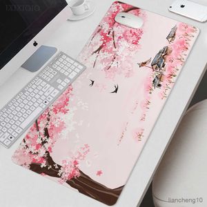 Mouse Pads Wrist Landscape Painting Aesthetics Mouse Pad Gamer XL Custom Computer Home Mousepad XXL Playmat Soft Natural Rubber R230710