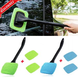 Nytt tvättverktyg för bilrengöring med långt handtag, tvättsats för bilfönsterrengöring Vindrutetorkare Mikrofibertorkare Rengöringsborste