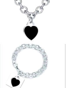 새로운 Long Love Blue Blue Silver Bracelet for Women 체인 링크 남성 성인 보석류 하트 팔찌 세트 링 제조 키트 보울리 디자이너 커플 웨딩 파티 선물