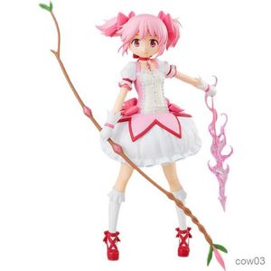 Action leksaksfigurer Äkta 16 CM Anime Figur Kaname Puella Magi Magica Svartvit klänning Modell Docka Leksak Present Samla i kartong R230710