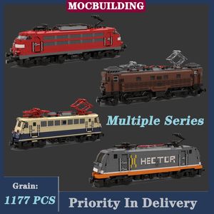 Блоки Moc City Freight Railway Raision Set Red Locomative Модель