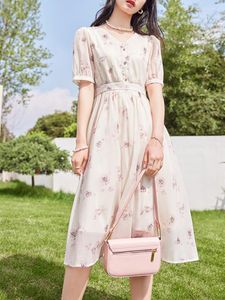 Casual Dresses Apricot Blossom Dress For Women 2023 Summer French Gentle How To Show Thin Skirt Texture And Advanced Sense