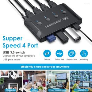 Switch 4X4 USB 3.0 Selettore 4 porte Pc Dispositivi di condivisione per tastiera Mouse Scanner Stampante Disco U Hub Kvm