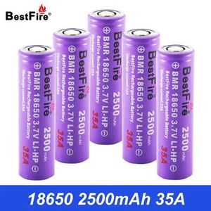 Batteria al litio ricaricabile BestFire 18650 2500mAh 35A 3.7V