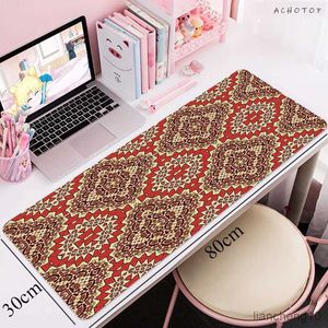 Mouse Pads Wrist 800x300x2mm Persian carpet mousepad Office XL Computer Keyboard Pad Desk Laptop Soft Rug Table Mat Sacred flower Mouse Pads R230710