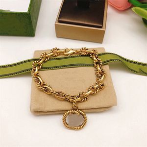 Designer di lusso retrò Braccialetti con ciondoli Marca Lettera ggity Bracciale Catena Donna uomo Cinturino in oro Catena a maglie Coppia Accessori Jewerlry 422134