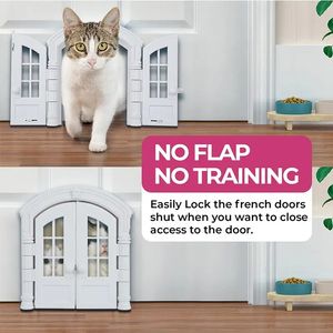 Cat Door Interior Door, No Flip Door Stopper French Cat Door Cat Hole Door For Cats