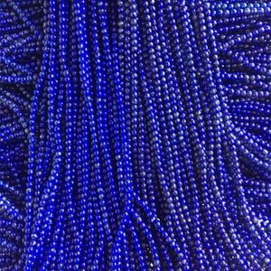 Beads Natural Blue Lapis Lazuli Stone Jaspers 4mm Round Loose Spacers Fit Diy Necklace Bracelet Jewelry Findings 15inch B3444