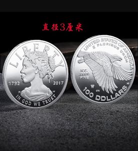 Arts and Crafts European and American Commemorative coin three-dimensional relief metal handicraft making badges