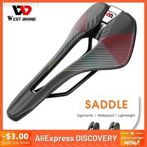 Bike Saddles WEST BIKING Racing Bicycle Saddle Training Grade Man Road TT TimeTrial Triathlon Bike Lightweight Cushion Seat HKD230710