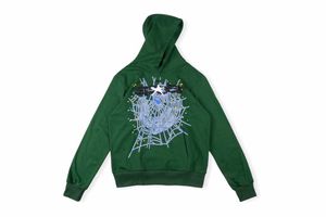 Luvtröjor herr Sweatshirts Spder Hunter Web Hoodie Byxa Spider Web Green Sweater Byx Set