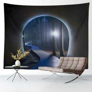 Tapestries Tunnel Tapestry Dream Theme Wall Hanging Room Landscape Tree Wall Tapestry for Bedroom Home Decorations Aesthetic